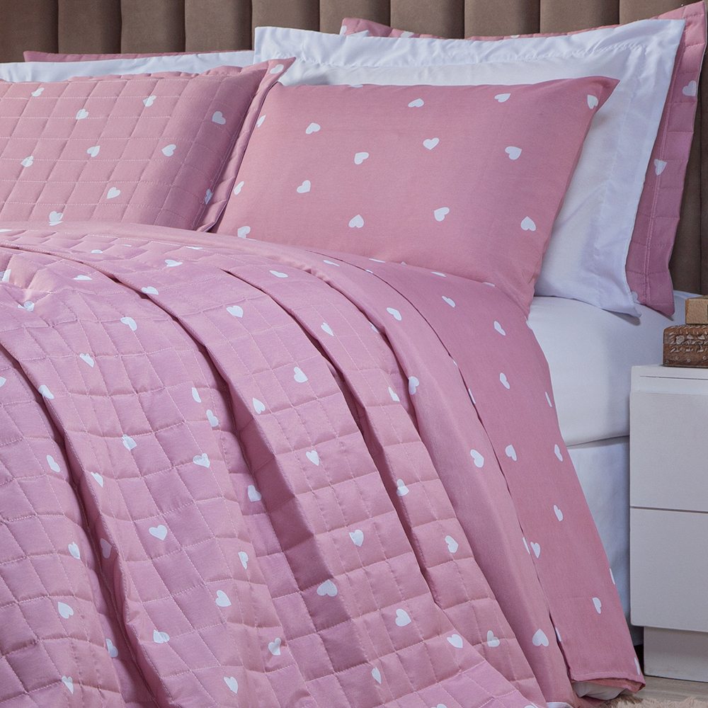 Kit Cobre Leito Cama Casal Queen 3 Peças Essencialle Algodão 160 Fios Estampado Sofisticado