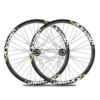 Par 2 Aro Preto Vzan Vmaxx Aro 26 Montado Parede Dupla Reforçado Dh Paredão Para Freio A Disco + Raios Finos Pretos + Cubos Aço 36F Par Roda Preto Montada