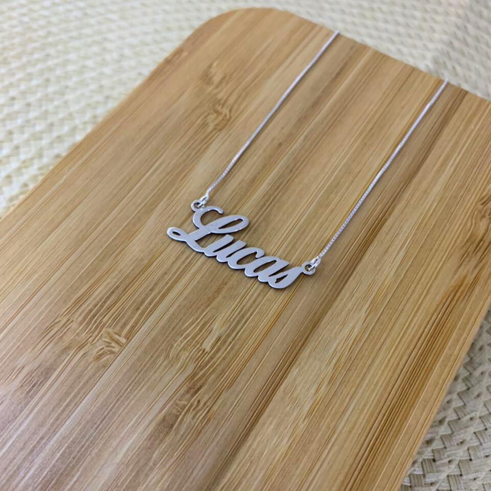 Colar Nome Personalizado - Prata 925 - Veneziana V12