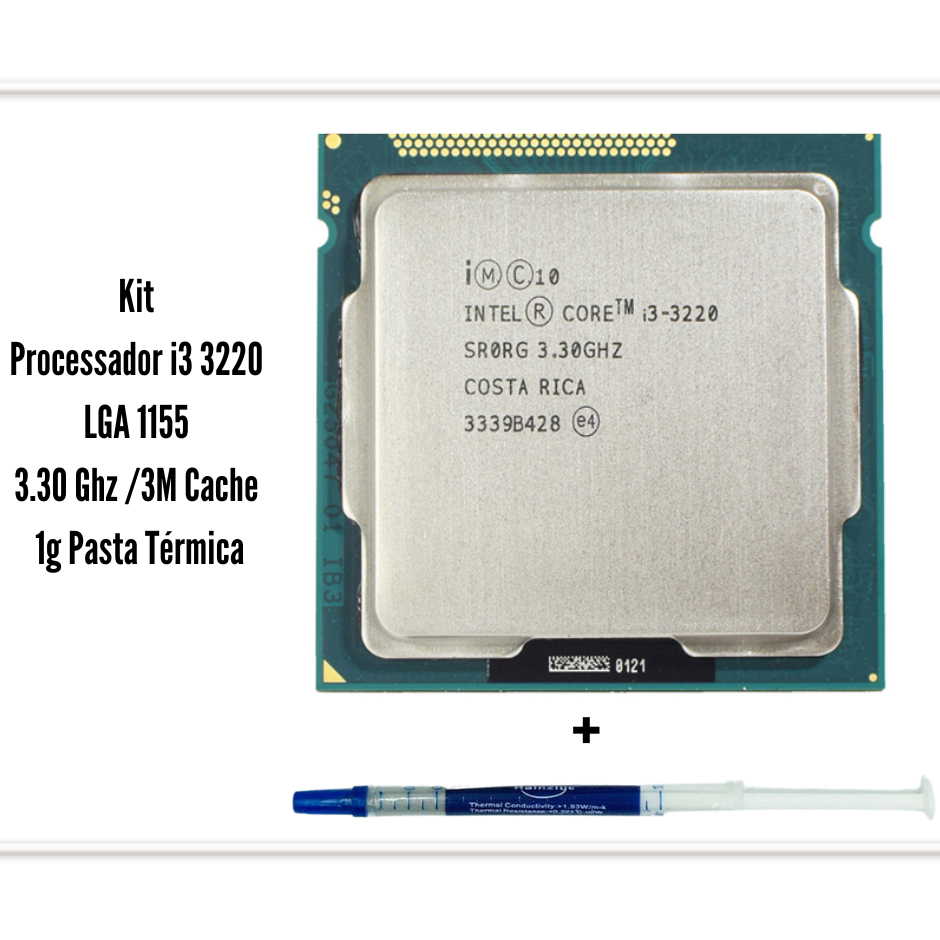 Processador Intel Core i3-3220 2 núcleos e 3.30GHz LGA 1155