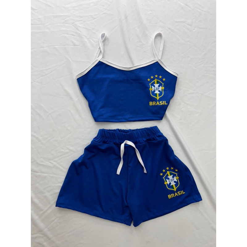 Conjunto Copa do Brasil Feminino Lançamento Verão