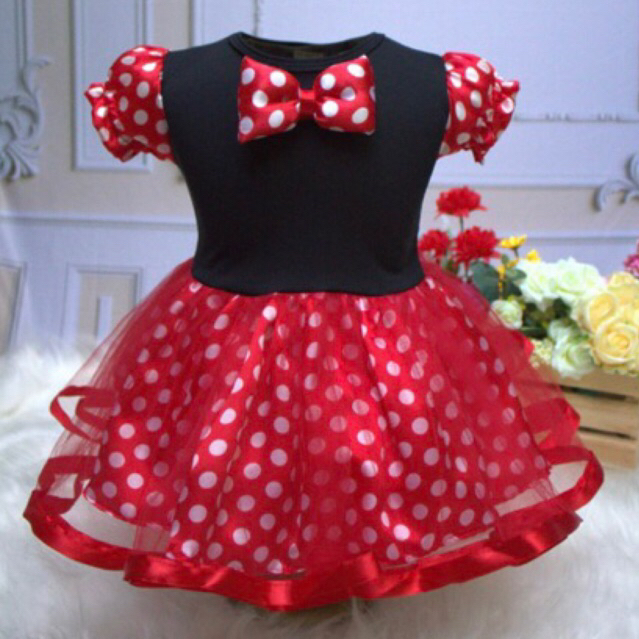 Vestido da minnie para 2024 criança de 1 ano