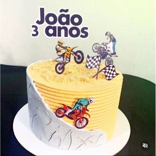 Topo de bolo moto de trilha - Ricci Personalizados