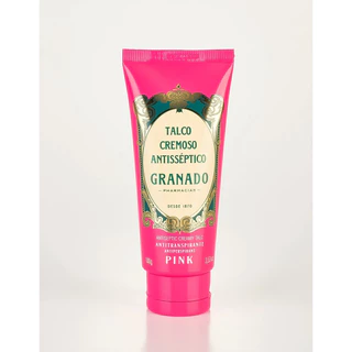 Talco Cremoso Antisséptico 100g Pink Granado em Oferta na Shopee