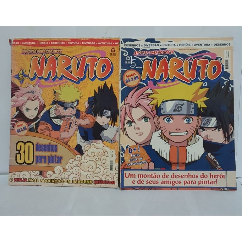 Kit 100 Desenhos Para Pintar E Colorir Naruto- Folha A4 Inteira! 1