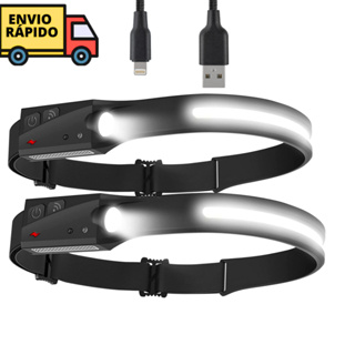 Kit Lanternas Led De Cabeça Com Sensor 2 Peças Carregável Com Cabo USB Para Iluminar Lugares Escuros Serviços