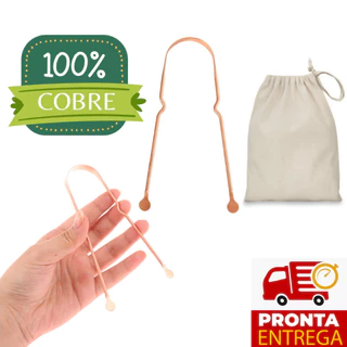 Limpador Raspador De Língua 100% Cobre Puro Ayurveda - Modelo Premium em Oferta na Shopee