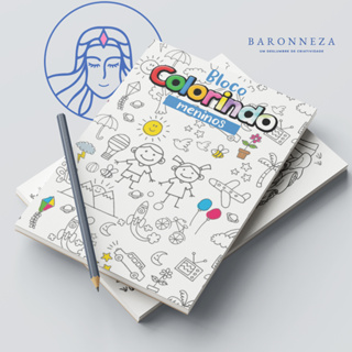 Bloco para colorir Infantil com 50 folhas - 10x15cm