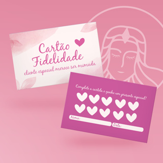 Cartão Fidelidade Cliente - 50 unidades - Couchê Brilho 250g