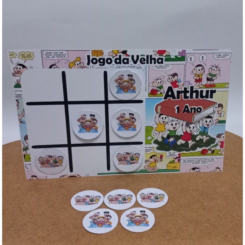 Jogo da Velha Wandinha Personalizado Kit com 10 Unidades
