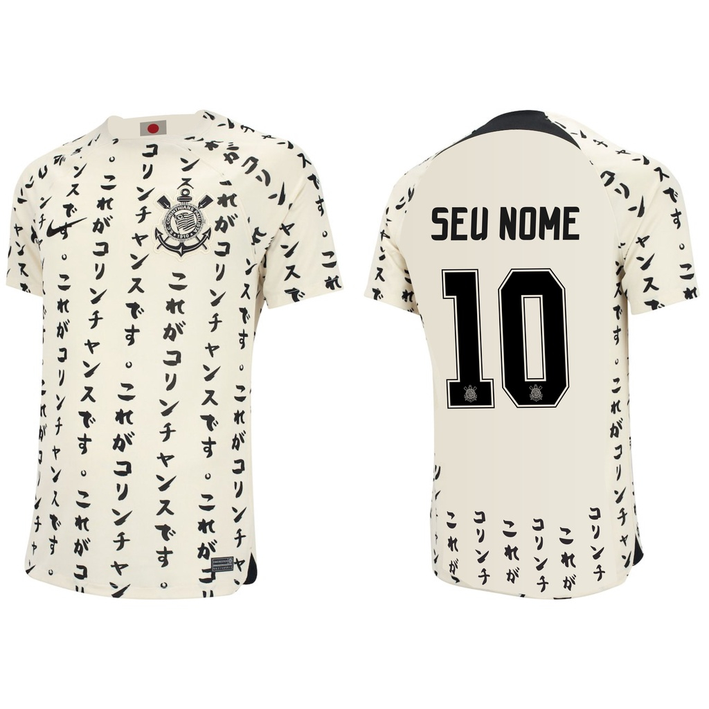 Camisa camiseta do Corinthians Todas as cores Branca Preta Pré Jogo Treino Japão