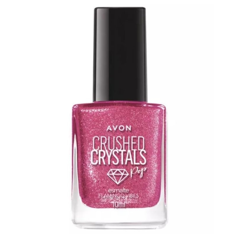 Esmalte Avon Glitter Cor Flamingo Vibes 9ml Shopee Brasil