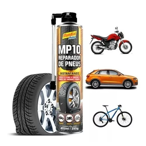 Spray Reparador De Pneu Furado Mp10 Mundial Prime 400ml