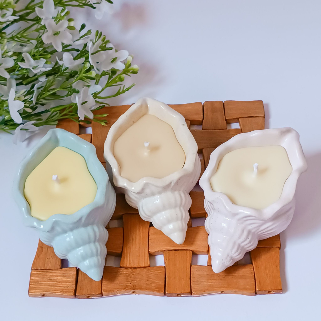Vela Aromática Artesanal Perfumada na Concha | Lembrancinha