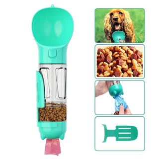 Garrafa Água Cachorro 3 Em 1 Acessórios para Pet Cachorro Gatos Bebedouro Alimentador 300/330ml -envio imediato
