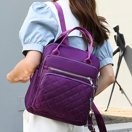 Mochila Feminina Nyon Impermeável com Calça de Mão Grande Capacidade Multifuncional Trabalho Casual