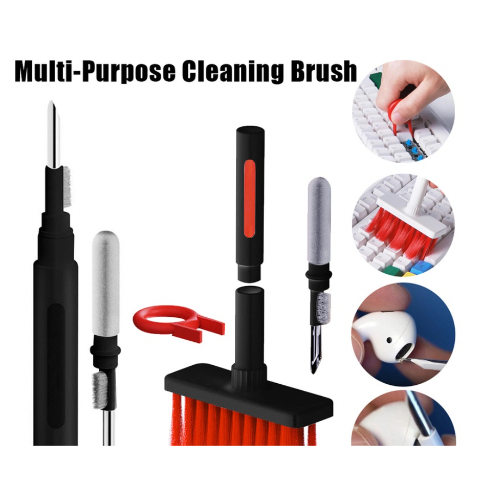 5 Em 1 Teclado Computador Escova De Limpeza Ferramentas De Fone De Ouvido Cleaner keycap kit Extrator Para PC Fones Limpa teclado Limpa fone de ouvido CASA TRABALHO QUARTO