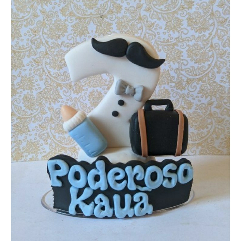 vela aniversário biscuit/ topo de bolo/ decoração de festa tema Poderoso Chefinho