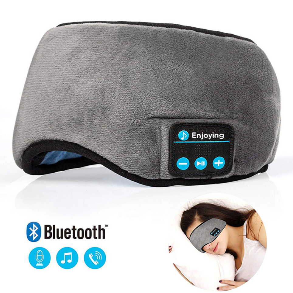 Tapa Olho Máscara Dormir Fone De Ouvido Bluetooth Confortável