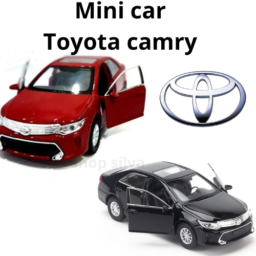 miniatura carro toyota camry abre as portas em metal