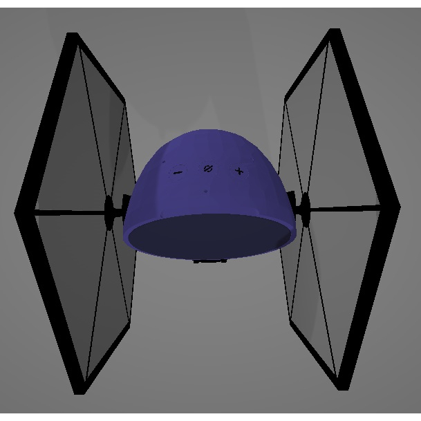 Suporte alexa echo pop tie fighter star wars faz a boa 