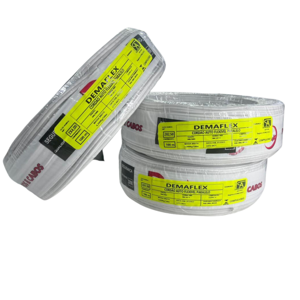 Fio Paralelo 2x2,50mm Rolo com 100 Metros