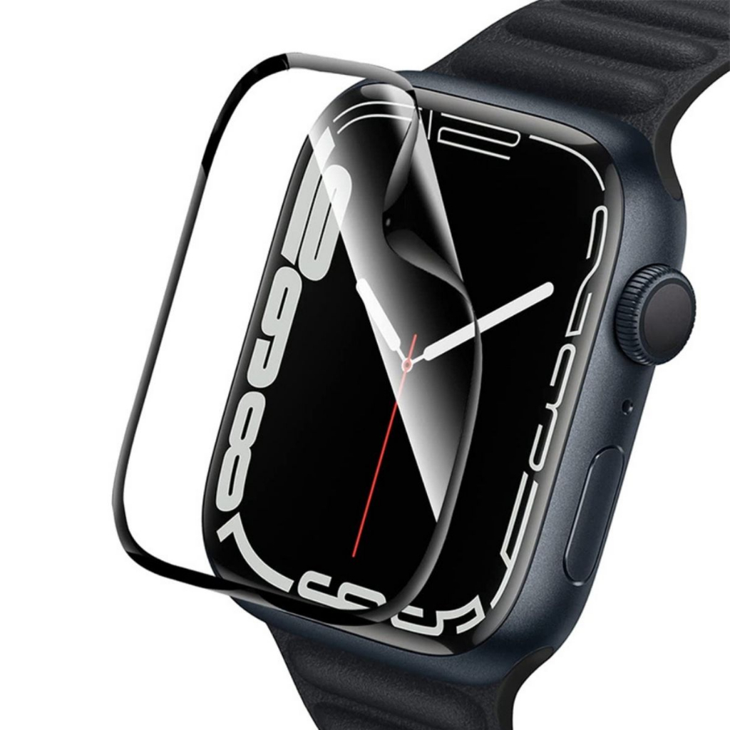 Películas Nano Gel Fino Borda Preto compativel Apple Watch Série 38/40/42/44MM Watch7 41/45mm