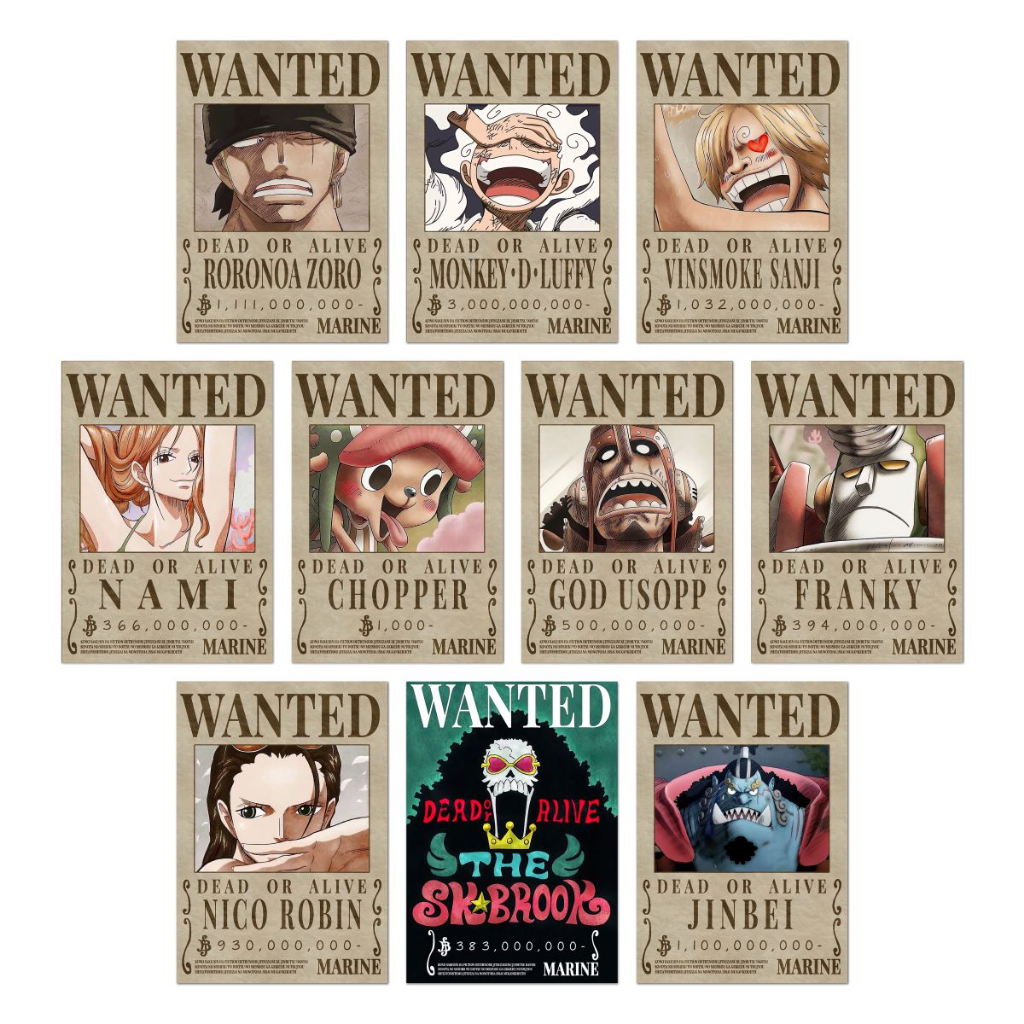 Placa Decorativa One Piece Recompensas Atualizadas