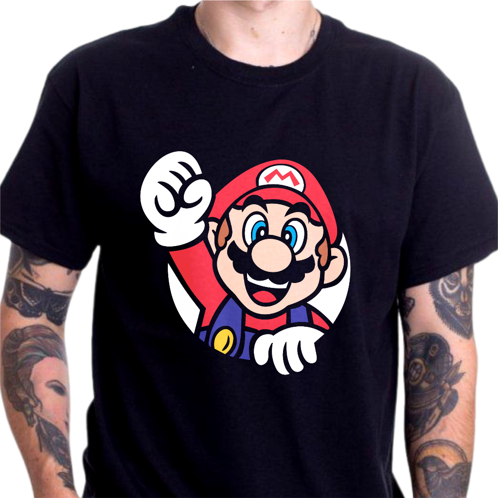 Camiseta Mario Bros Nintendo Jogos Antigos no Shoptime