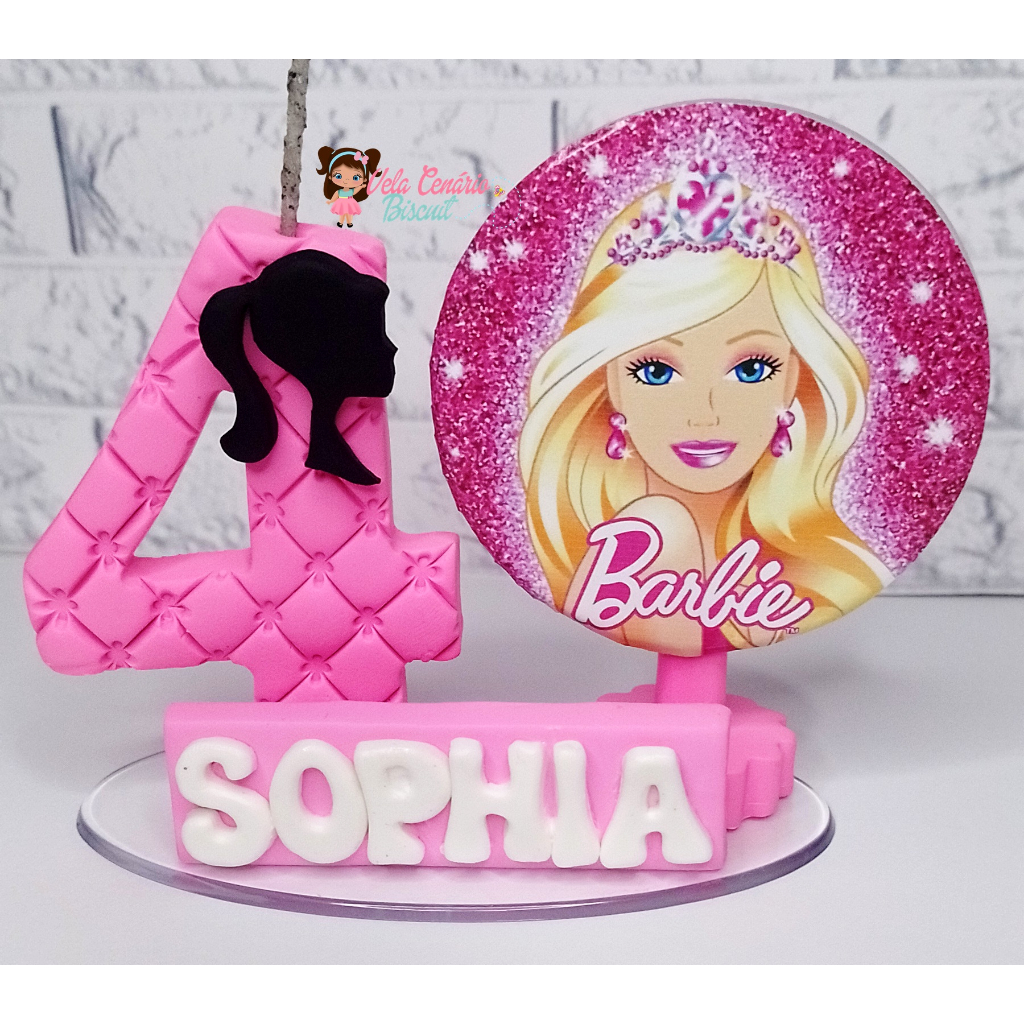 Criarte Papelaria Personalizada - Topo de bolo simples da Barbie