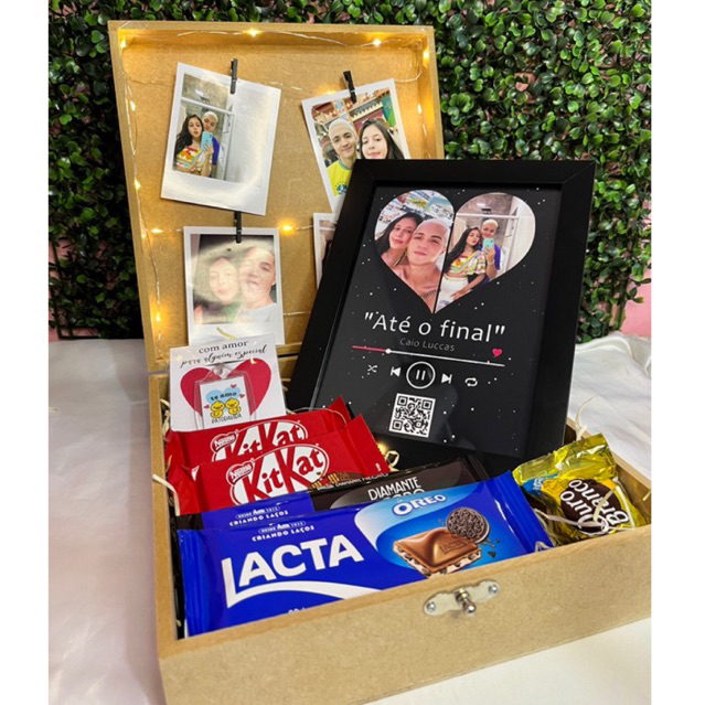 Caixa MDF personalizada presente namorado/ namorada | Shopee Brasil