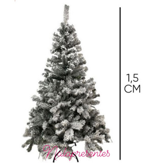 Árvore de Natal Pinheiro Neve Luxo 1,80m 650 Galhos Flocos de Neve  1,20m/1,50m/1,80m/2,10m
