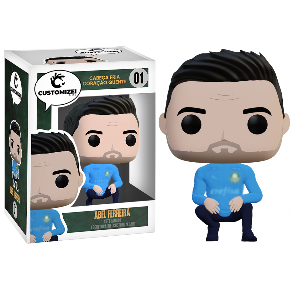 Abel Ferreira - Escultura customizada de Funko Pop Artesanal 3D