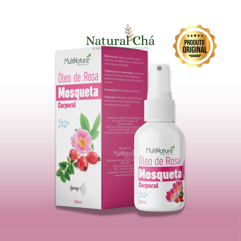óleo de rosa mosqueta 100% Puro Puro 30ml - Tira Manchas, Estrias ...