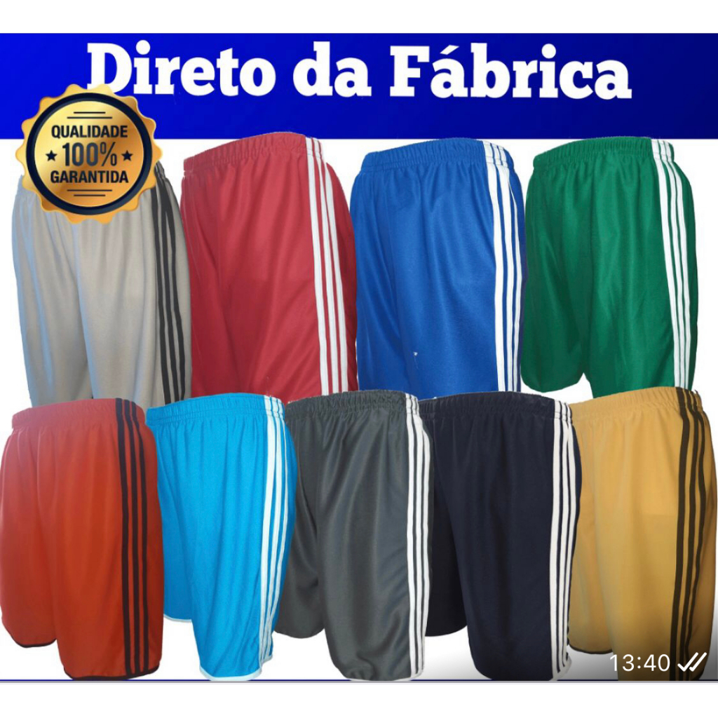 KIT 5 Short plus size - Masculino Esportivo (Futebol, Corrida, Academia, Piscina, Praia)