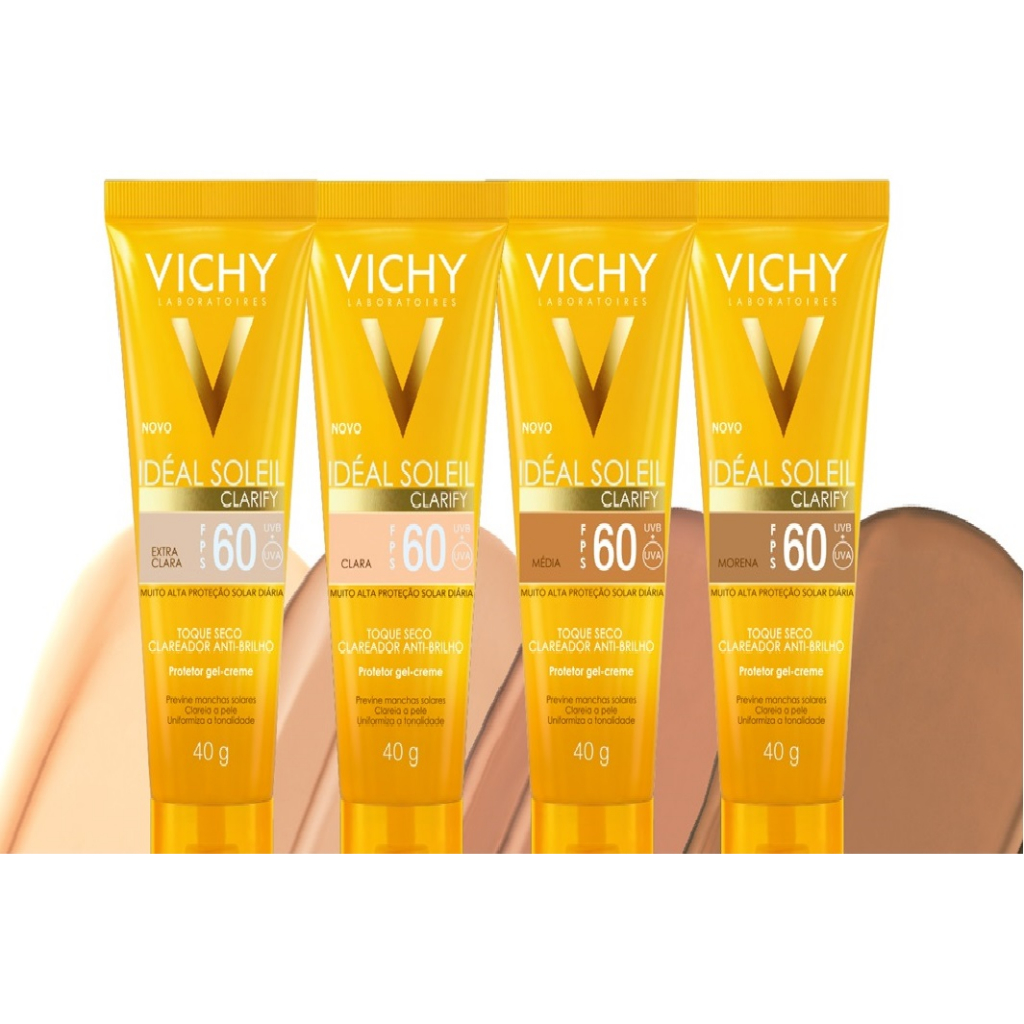 Protetor Solar Ideal Soleil Clarify 60 Vichy (Todos Os Tons)