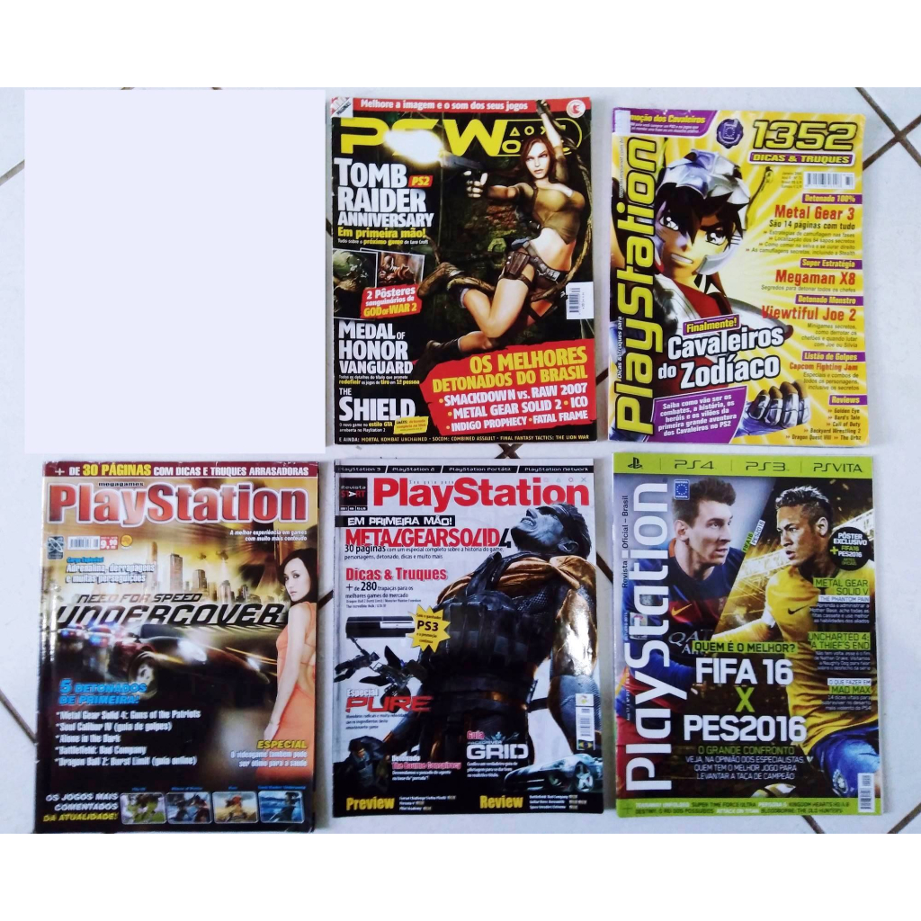 Kit 4 Revistas com detonado de God of War, Devil May Cry, Bayonetta  Playstation PSW PSWorld