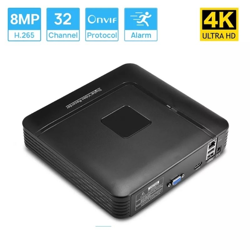 Mini NVR 9CH 9 canais H265 CCTV gravador de vídeo em rede ie nuvem ...