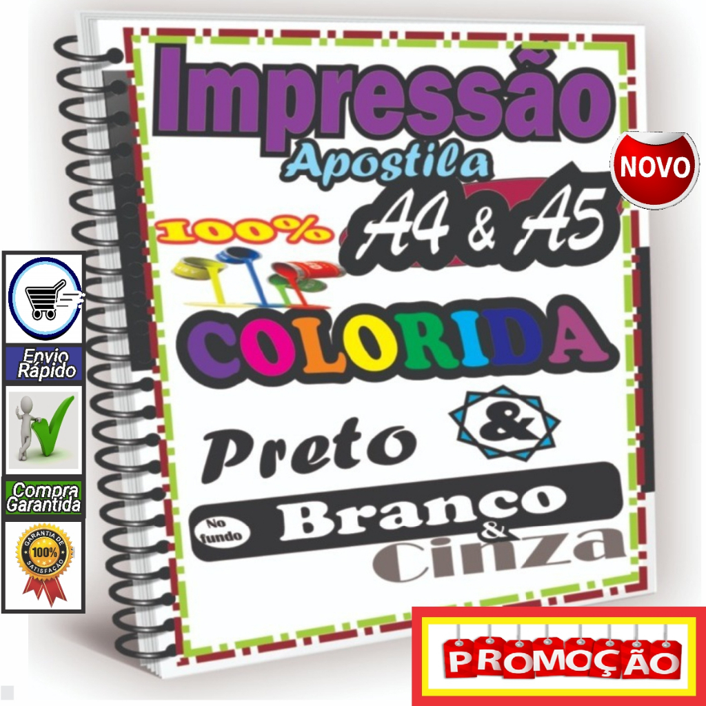 Impressão De 1 Apostila De 290 Páginas Encadernada Impressa Em Frente E Verso