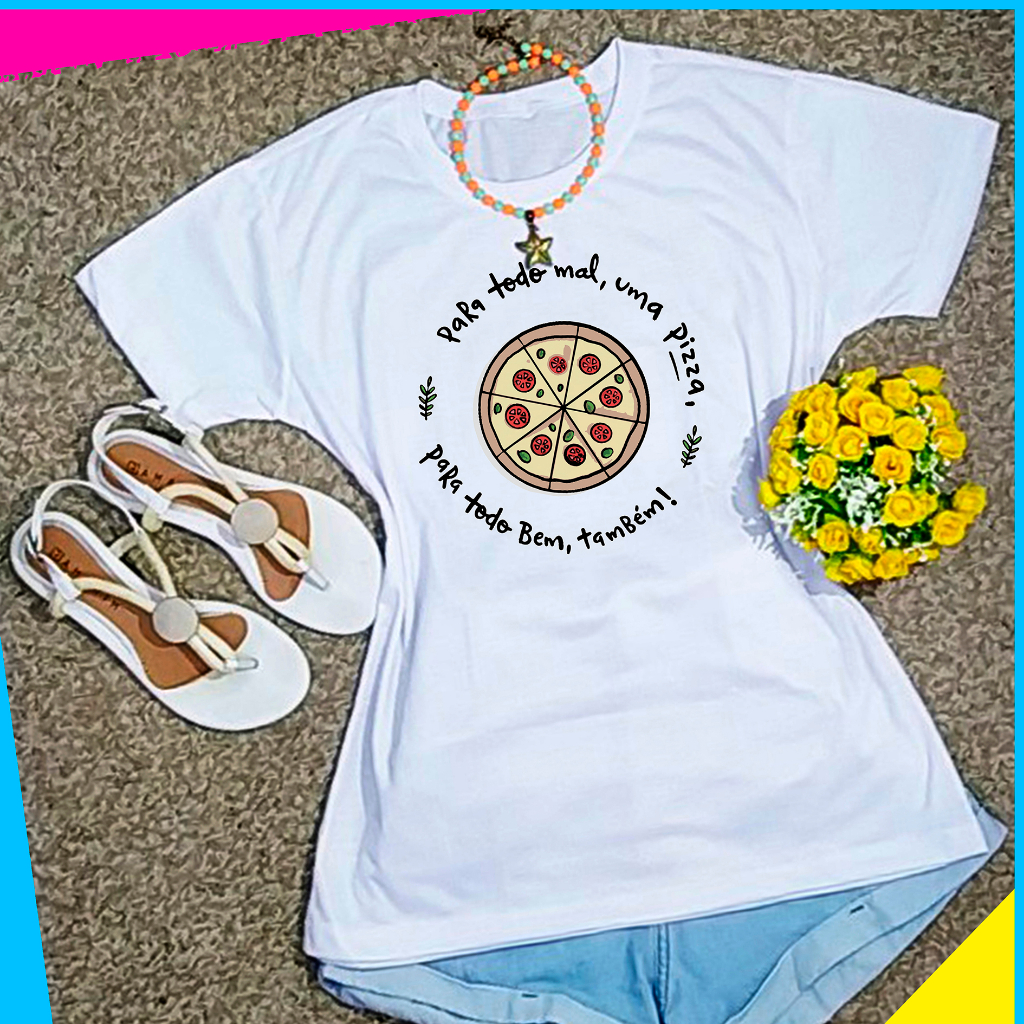 Camiseta Blusa Feminina Pizzaria Pizza pizzaiolo pizza maker Frase