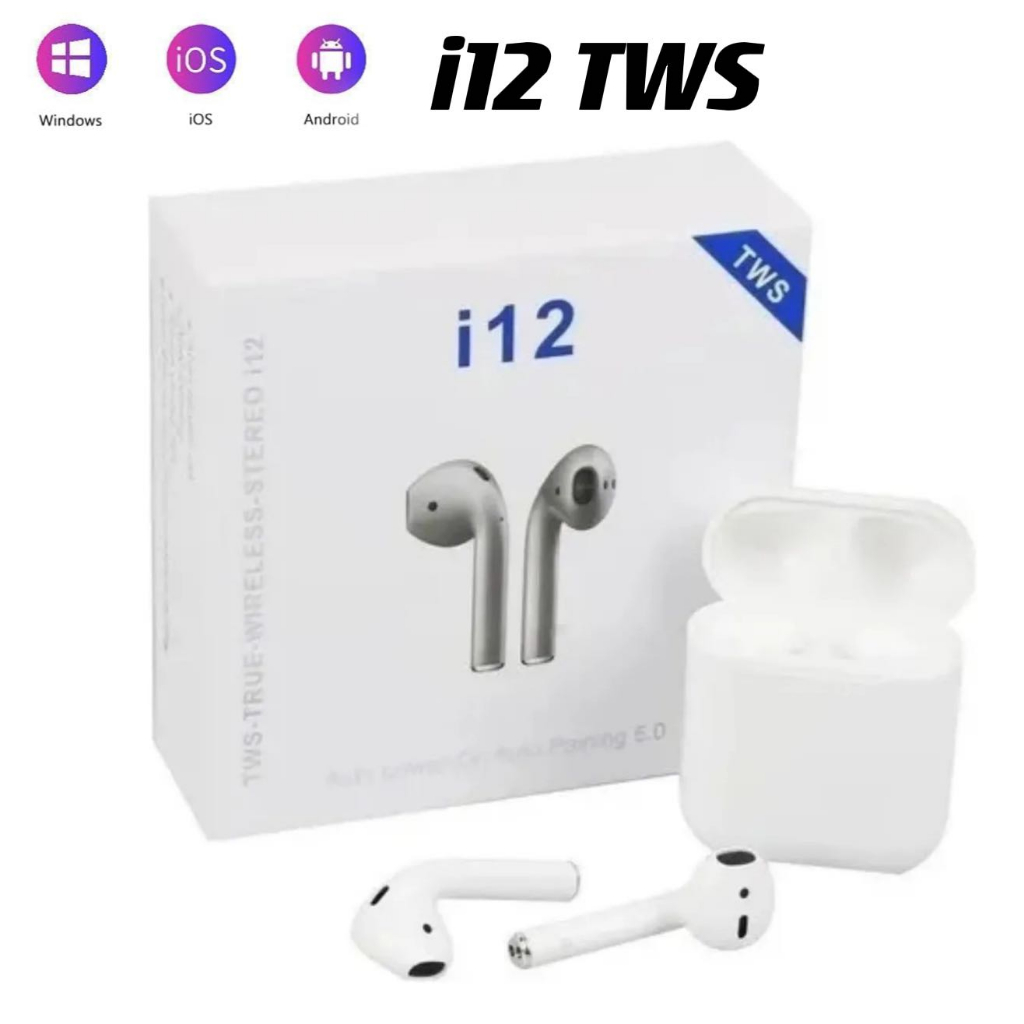 Fone de Ouvido Sem Fio i12 Tws Bluetooth Com Touch Bluetooth 5.0