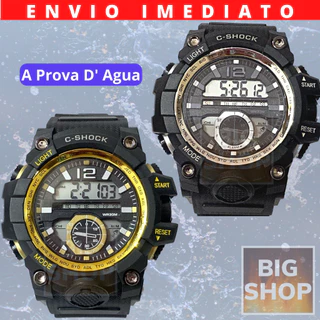 A Prova D' Agua Relógio Masculino C SHOCK Digital Preto 10mts