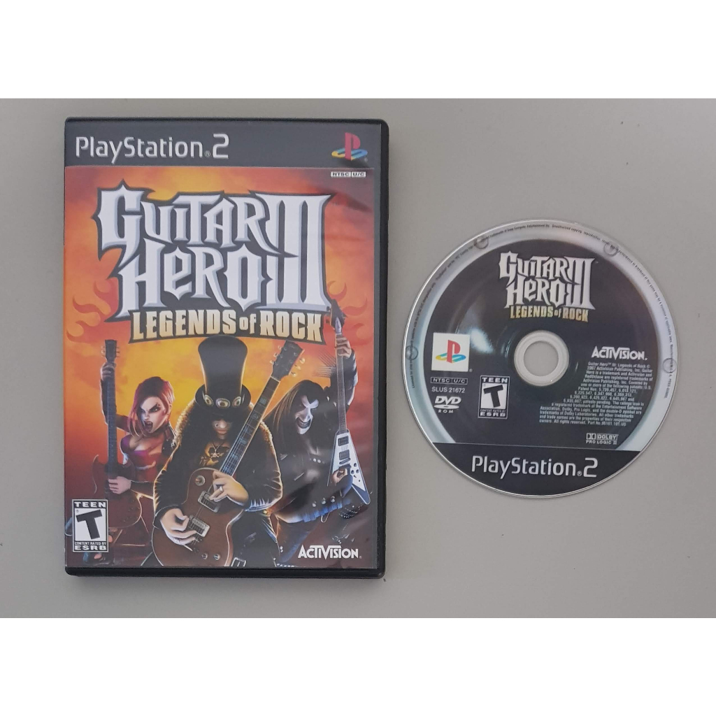 Guitar Hero III: Legends of Rock - Jogo PS2 Míidia Física