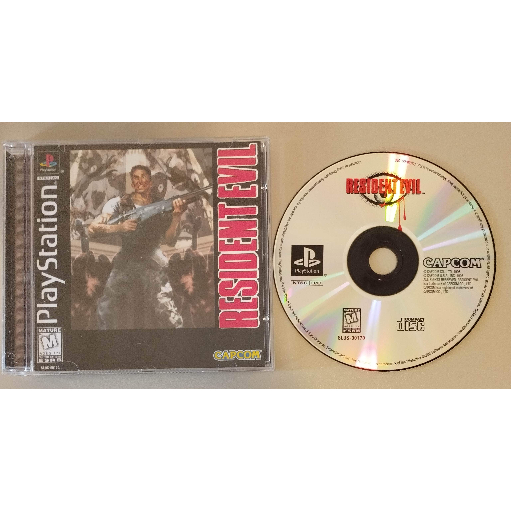 PS1 - RESIDENT EVIL 1 RE1 - MÍDIA PRETA