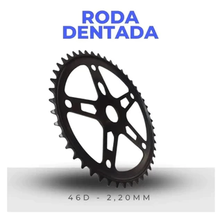 Coroa de Bicicleta Aro 26 - Preta ou Prata 46 Dentes para Bicicleta Poti Monark Praiana etc