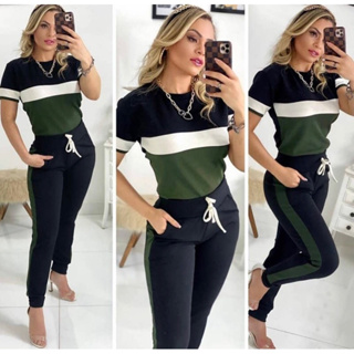 Conjunto Suede Calça e Blusa Curta Plus Size