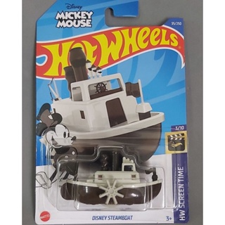HOT WHEELS DISNEY BOAT MICKEY LACRADO NA CARTELA NOVO ESCALA 1.64 TAMANHO 7CM