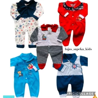 kit 5 macacões de bebê menina e menino, nenê,baby roupa infantil
