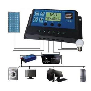 Controlador De Carga Para Painel Solar 30A Usb