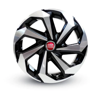 Kit 4 Calotas Spider Aros 13/14/15 Fiat Palio Argo Uno Gran Siena Mobi + Emblemas Resinados